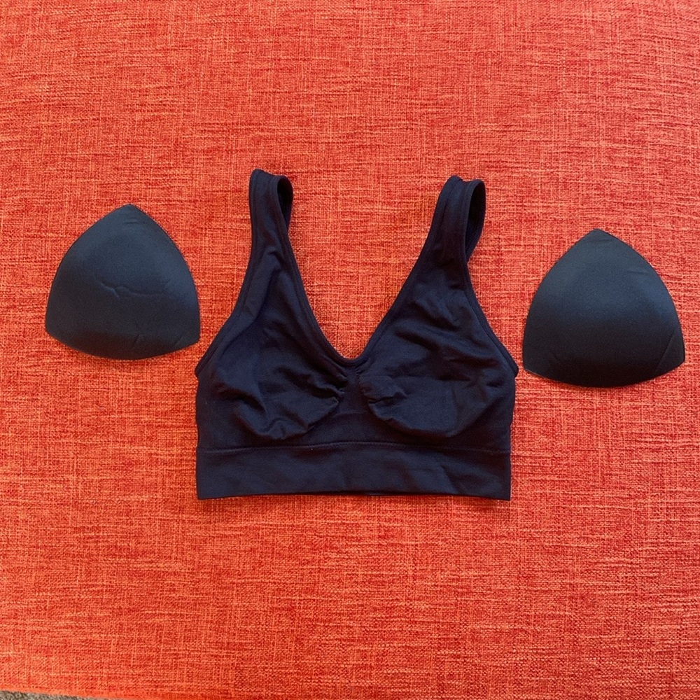 NWOT Truekind® Daily Comfort Wireless Shaper Black Bra Bralette Lounge